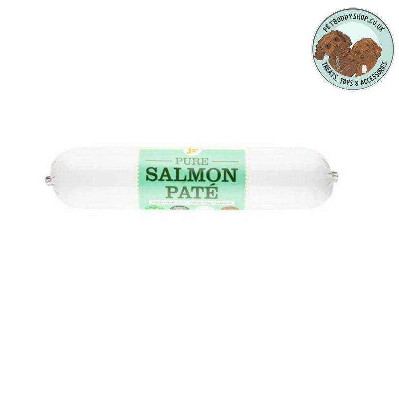 JR Pet Products Salmon Pate – 100% venison meat for dogs, low-fat, perfect for using as a topper or training treat, ideal for sensitive stomachs, available at PetBuddy