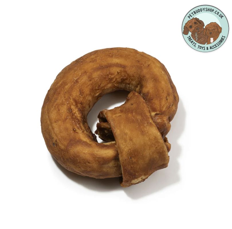  Buffalo Collagen Ring Dog Chew – 100% natural air-dried Buffalo Collagen treat for dogs, low-fat, hypoallergenic dog treat, ideal for sensitive stomachs, available at PetBuddy.