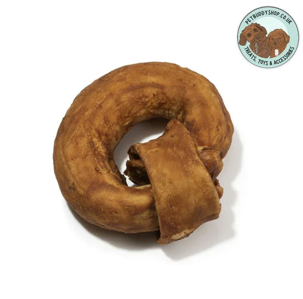  Buffalo Collagen Ring Dog Chew – 100% natural air-dried Buffalo Collagen treat for dogs, low-fat, hypoallergenic dog treat, ideal for sensitive stomachs, available at PetBuddy.