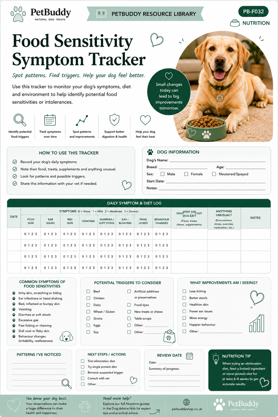Food Sensitivity Symptom Tracker