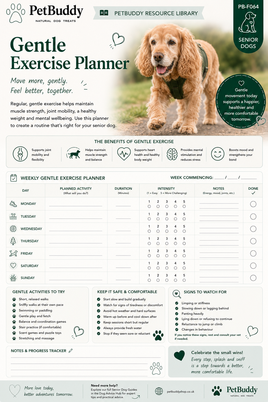 Gentle Exercise Planner