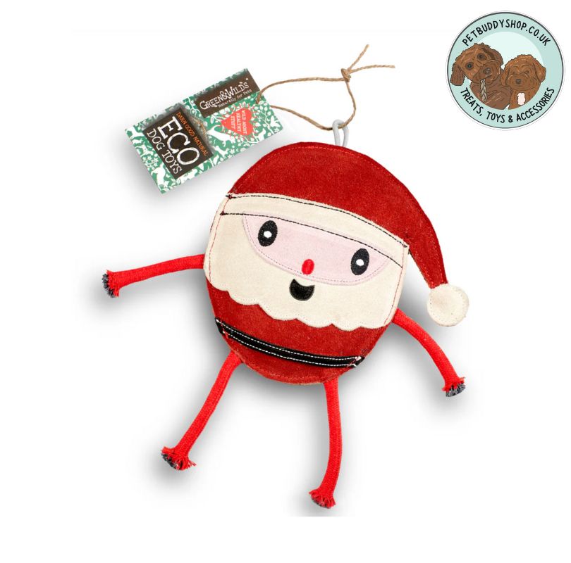 Green & Wilds Chris Crimbo Eco Dog Toy, a lovely festive strong dog toy.