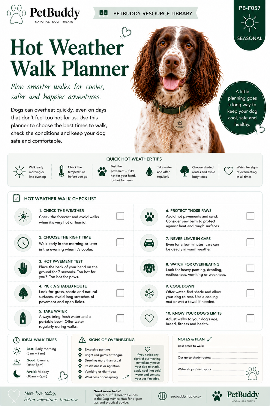 Hot Weather Walk Planner