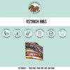 Ostrich Ribs dog treats. a hypoallergenic natural dog treat perfect for dogs with food sensitivities.