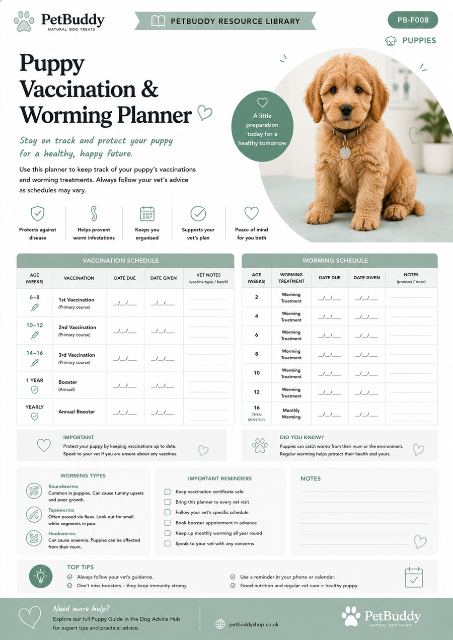 Puppy Vaccination & Worming Planner