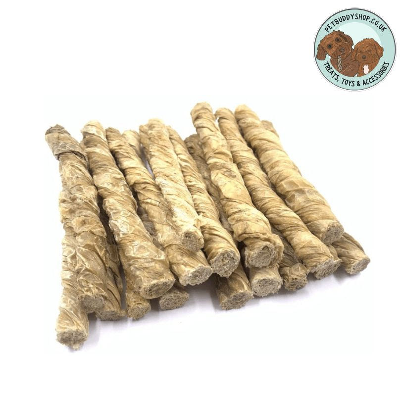 Beef Bladder dog chew from PetBuddy. A 100% natural and air-dried dog treat perfect for all breeds and sizes of dog.
