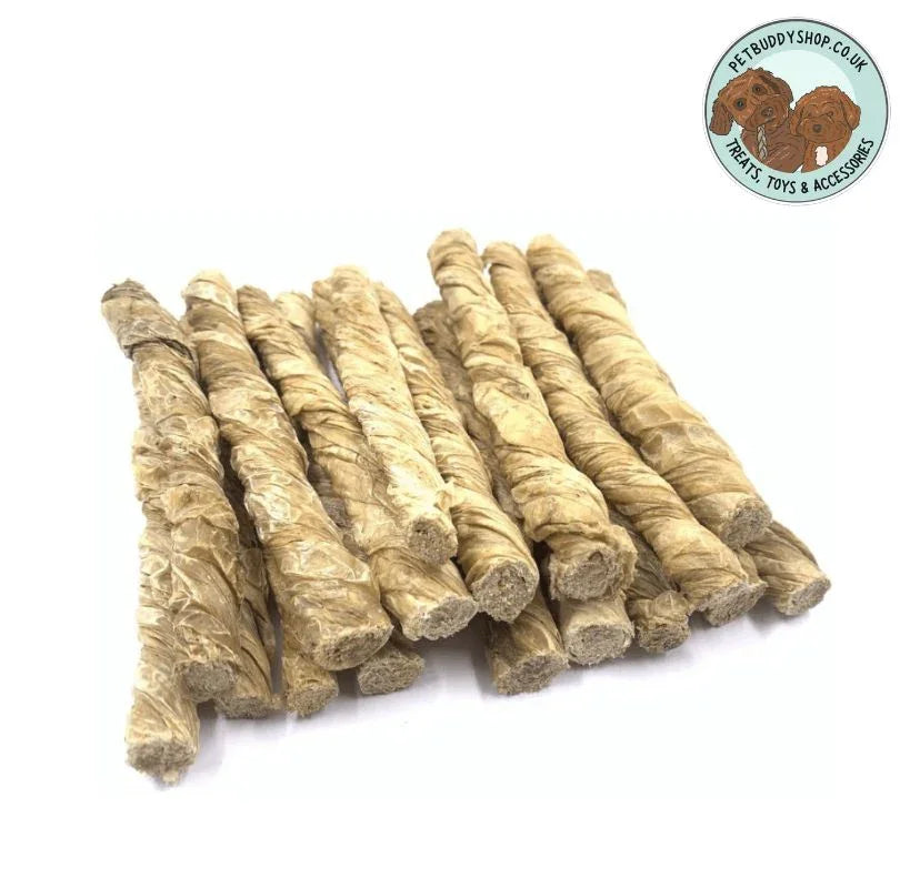 Beef Bladder dog chew from PetBuddy. A 100% natural and air-dried dog treat perfect for all breeds and sizes of dog.
