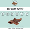 Beef gullet 'Flattie' dog treat.