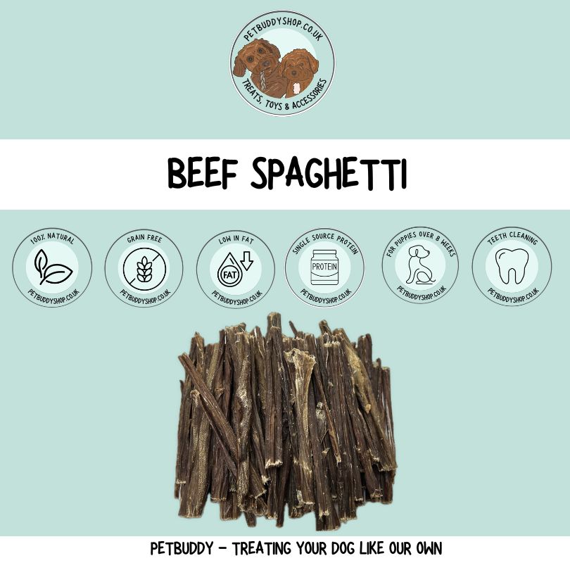 Beef spaghetti dog treats