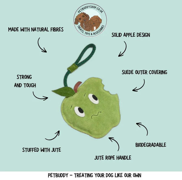 big apple strong dog toy for strong chewers