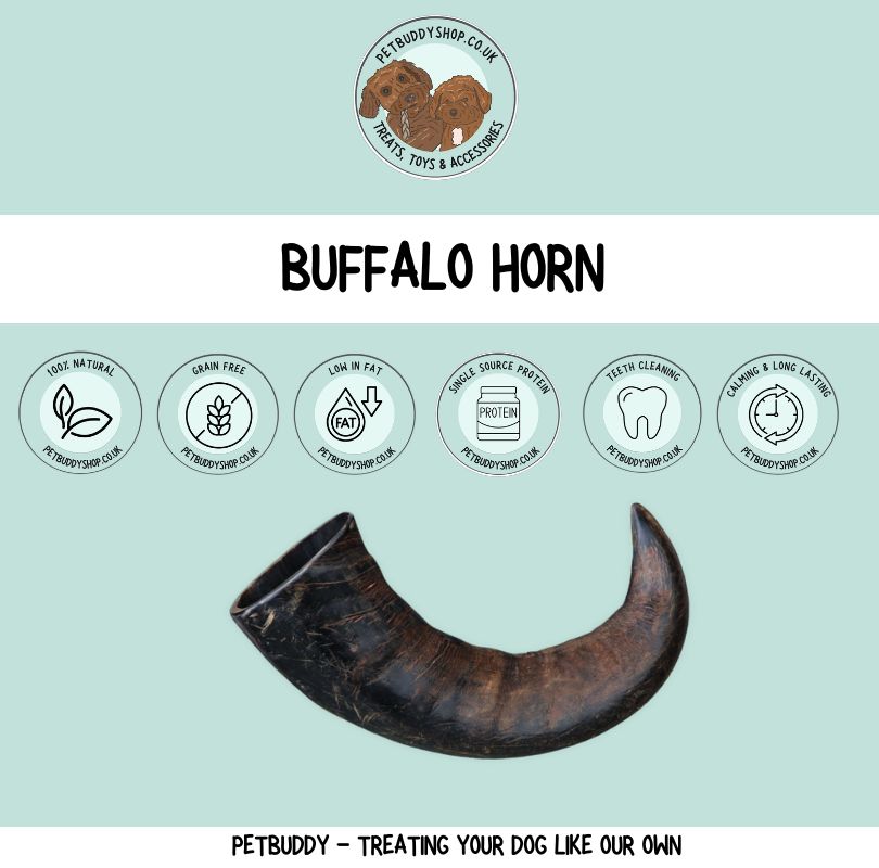 green & wilds buffalo horn long lasting natural dog chew