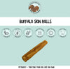 Buffalo Skin Roll Dog Chew – 100% natural buffalo skin for dogs, low-fat, long lasting chew, ideal for sensitive stomachs, available at PetBuddy.