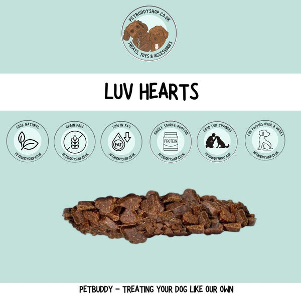 green & wilds luv hearts dog training treats