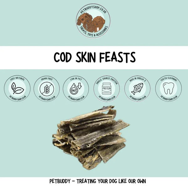 Green & Wilds Cod Skin Feasts dog treats