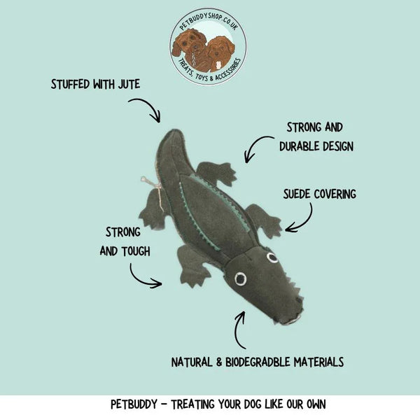 colin crocodile strong dog toy