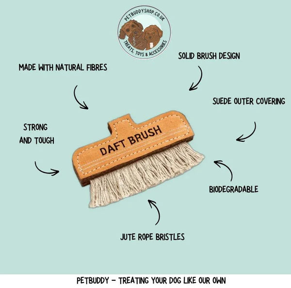 daft brush tough dog toy for strong chewers