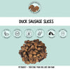 Duck sausage dog treats – natural grain free duck training treats for dogs