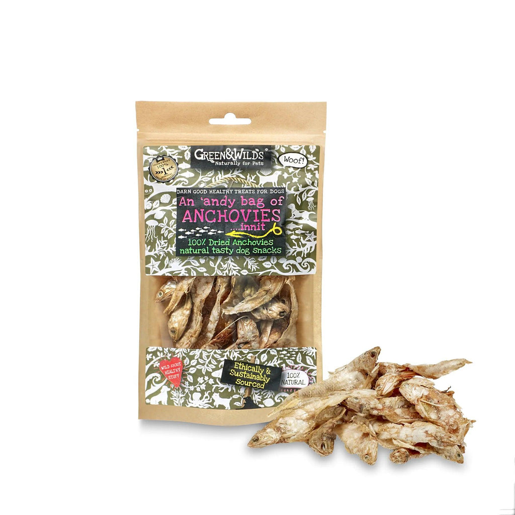 Green & Wilds Andy Anchovies Dog Treats - PetBuddy