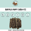 Green & Wilds Puppy Chew It's, made from 100% air-dried buffalo meat, the perfect natural intro chew for puppies.