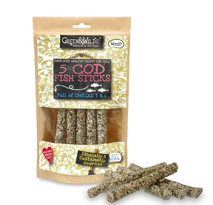 Green & Wilds Cod Fish Sticks Dog Treats - PetBuddy