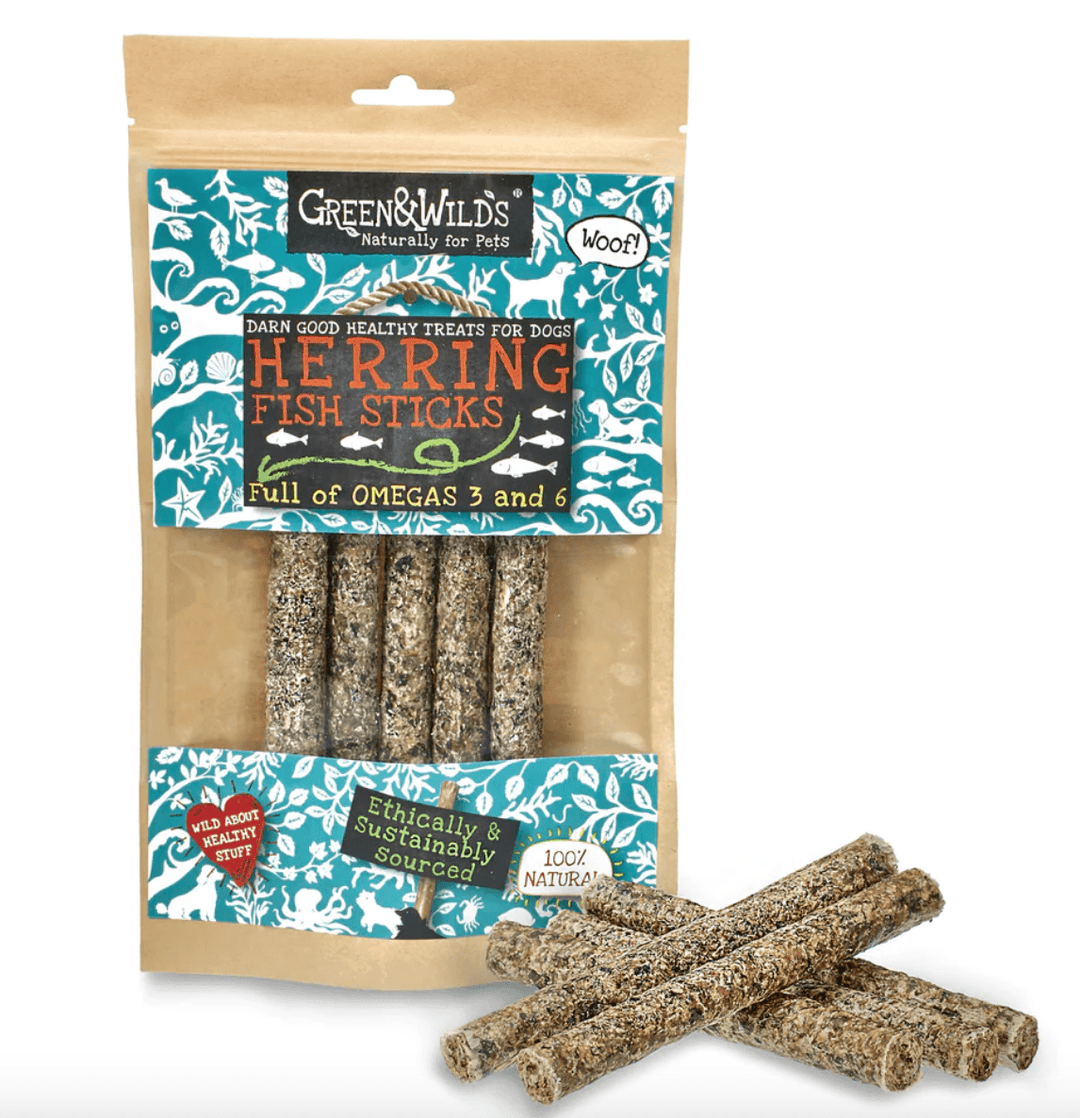 Green & Wilds Herring Fish Sticks Dog Treats - PetBuddy