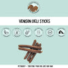 Green & Wild's Venison Deli Sticks dog treats, hypoallergenic and 100% venison.