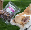 JR Pet Products Beef Biltong, a natural anytime dog treat that is 100% air dried beef meat.