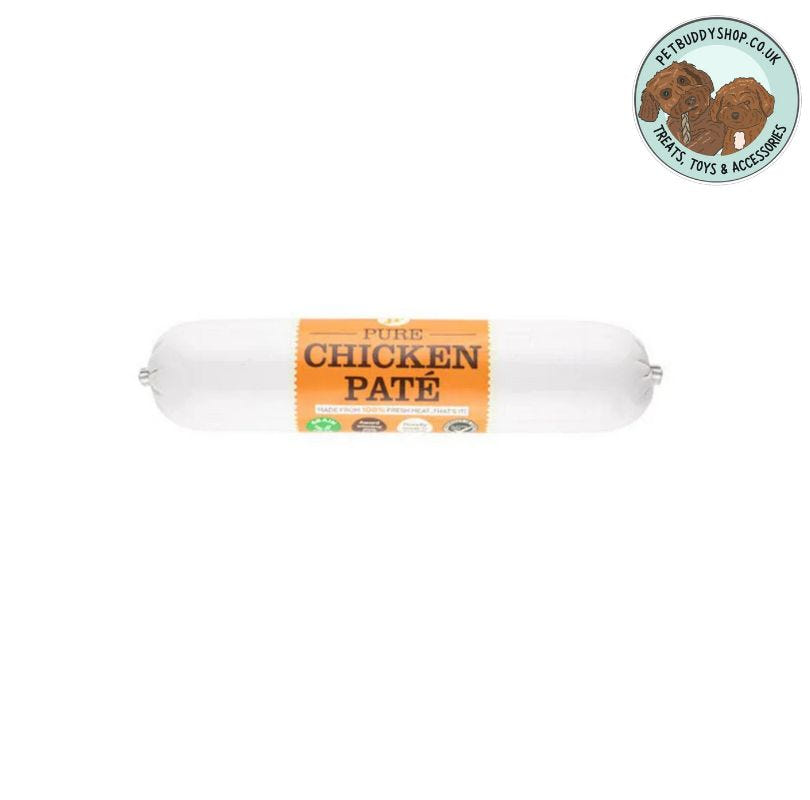 JR Pet Products Chicken Pate – 100% chicken meat for dogs, low-fat, perfect for using as a topper or training treat, ideal for sensitive stomachs, available at PetBuddy