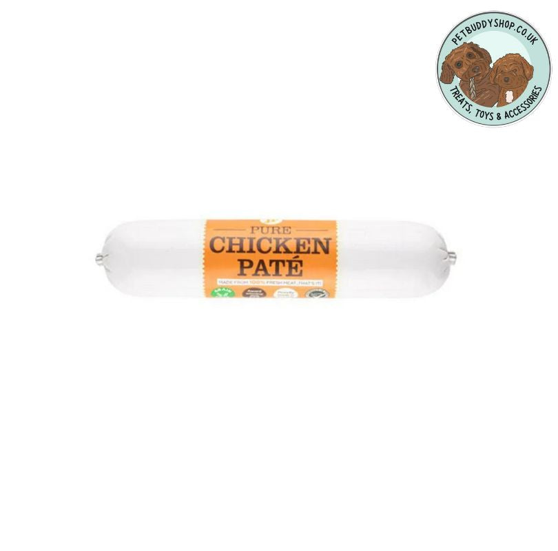 JR Pet Products Chicken Pate – 100% chicken meat for dogs, low-fat, perfect for using as a topper or training treat, ideal for sensitive stomachs, available at PetBuddy