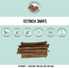 JR Pet Products Ostrich Snaps Dog Treats made from 100% Ostrich meat. 