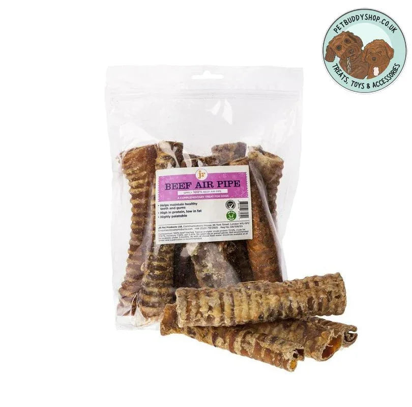 JR Pet Products beef air pipe treats for dogs, a delicious long lasting dog treat perfect all breeds and sizes. 