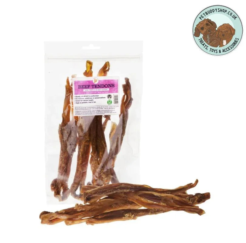 JR Pet Products Beef Tendons long lasting dog chews. 