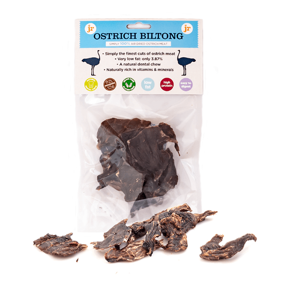 JR Pet Products Ostrich Biltong Dog Treats - PetBuddy