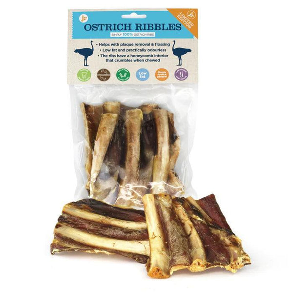 JR Pet Products Ostrich Ribbles Natural Dog Treats PetBuddy
