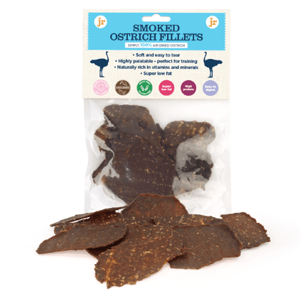 JR Pet Products Smoked Ostrich Fillets Dog Treats - PetBuddy