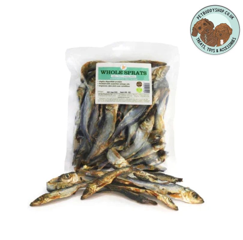 JR Pet Products air-dried Sprats, full of omega 3&6. 