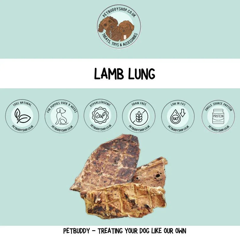 Natural lamb puffs dog treats – soft grain-free lamb lung snack for dogs