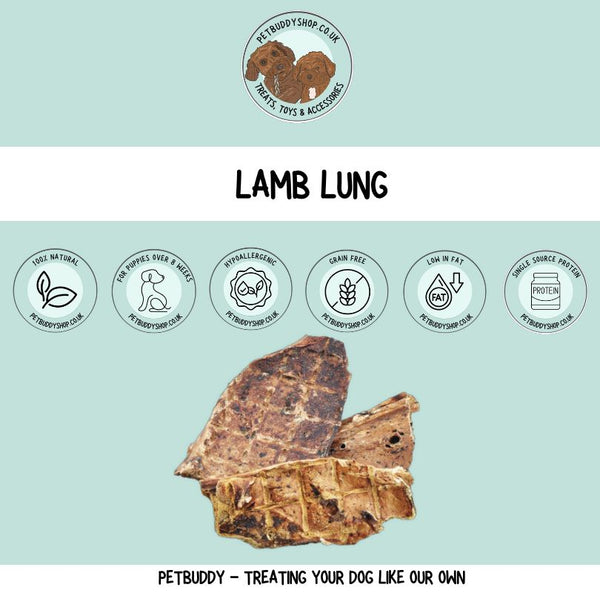 Natural lamb puffs dog treats – soft grain-free lamb lung snack for dogs