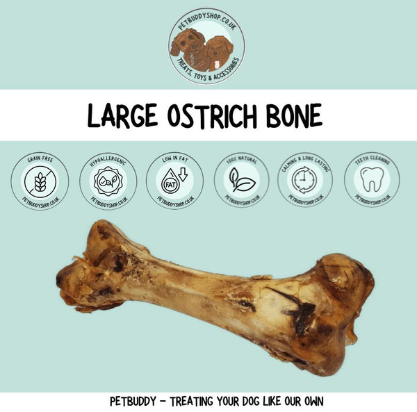 large Ostrich Bone long lasting dog chew