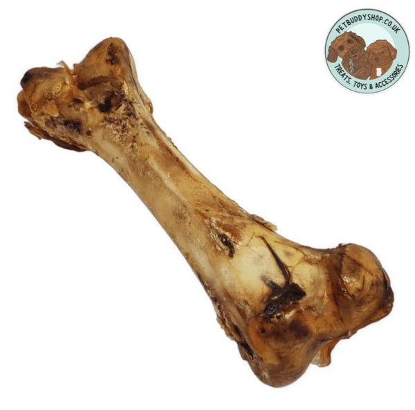 Ostrich Bone dog chew. 100% natural, air-dried ostrich bone, hypoallergenic, odourless and low fat. Perfect for teeth cleaning and available at PetBuddy.
