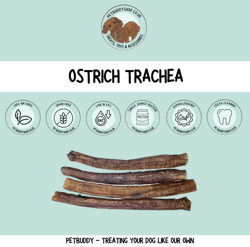 Ostrich trachea natural dog treats