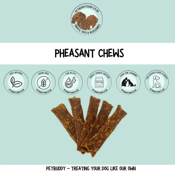 pheasant natural dog jerky chews