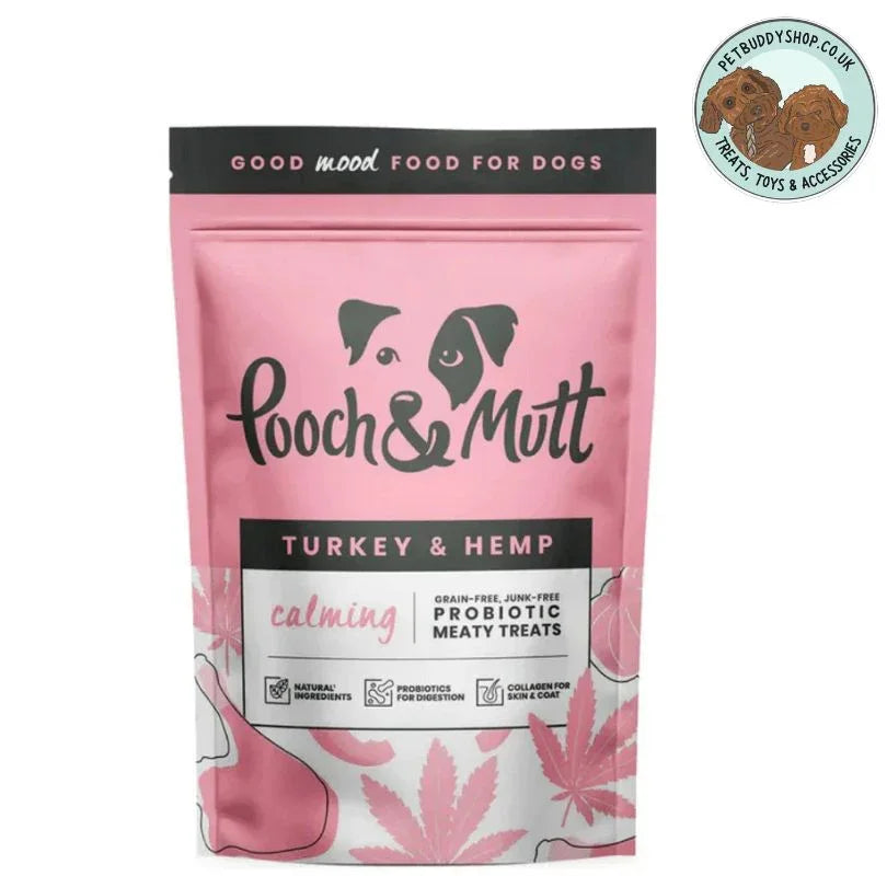 Pooch & Mutt Turkey & Hemp dog treats containing probiotics, perfect little soft training treats.