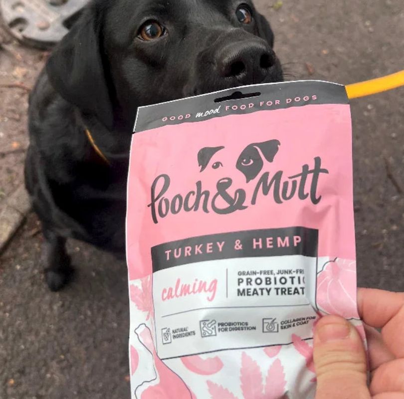 Pooch & Mutt Turkey & Hemp dog treats containing probiotics, perfect little soft training treats.