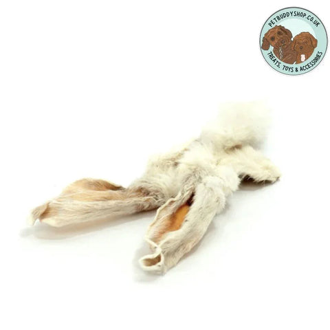Rabbit Ears with fur, a perfect natural dog treat that's a natural de-wormer. 