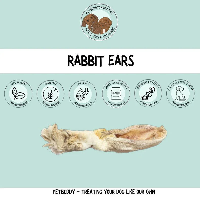 Rabbit ears with fur for dogs