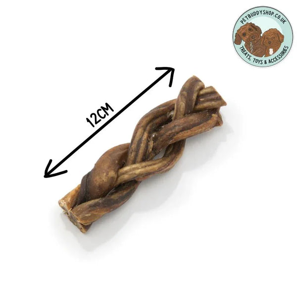 Braided Pizzle Dog Chews – 100% natural beef pizzle reat for dogs, low-fat, long lasting chew, ideal for sensitive stomachs, available at PetBuddy.