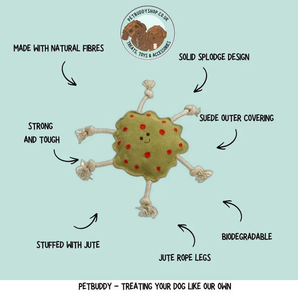 splodge strong dog toy for big chewers