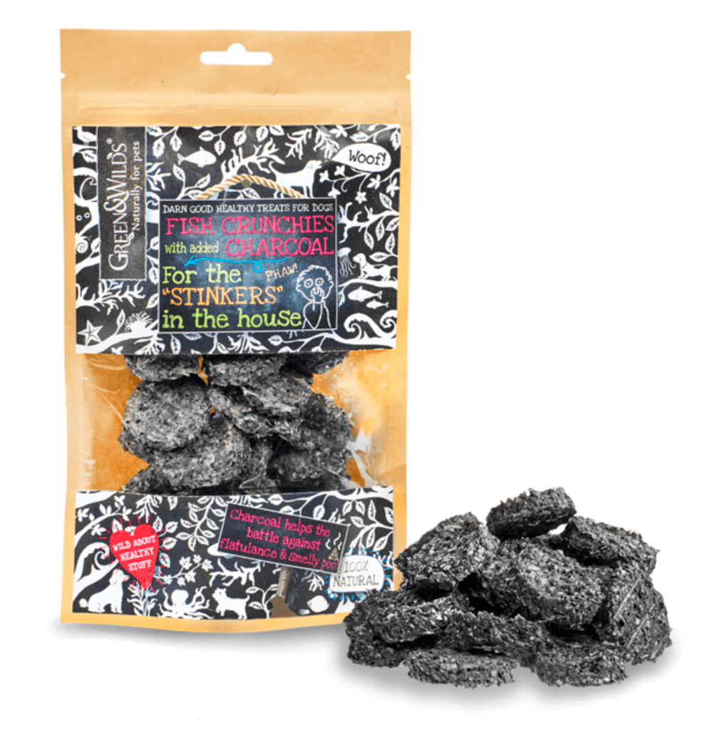 Green & Wilds Fish Crunchies with Charcoal Dog Treats - PetBuddy