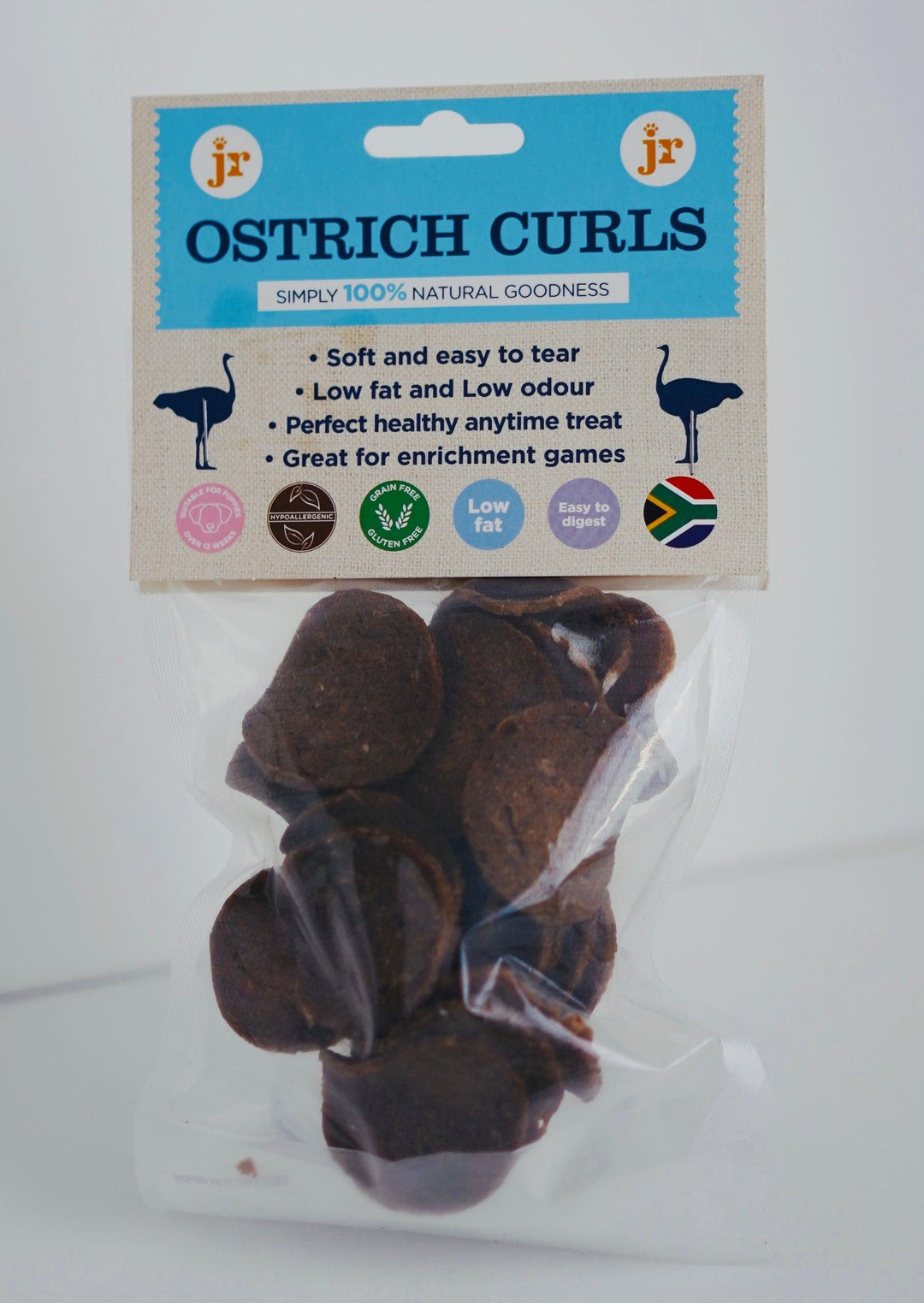 JR Pet Products Ostrich Curls Dog Treats - PetBuddy